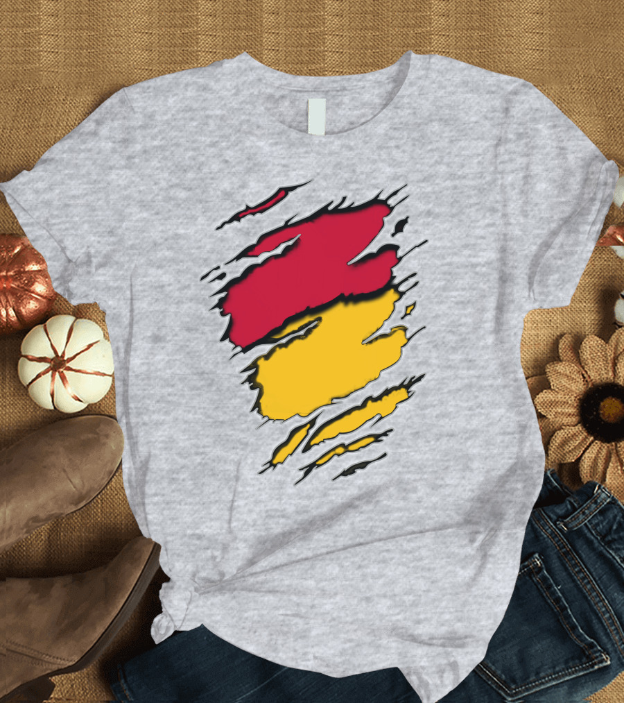 5Stee Red and Yellow Scratch Marks T-Shirt
