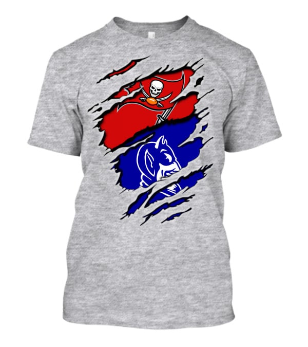 Buccaneers Duke Pirate Flag And Blue Devil Fusion T-Shirt