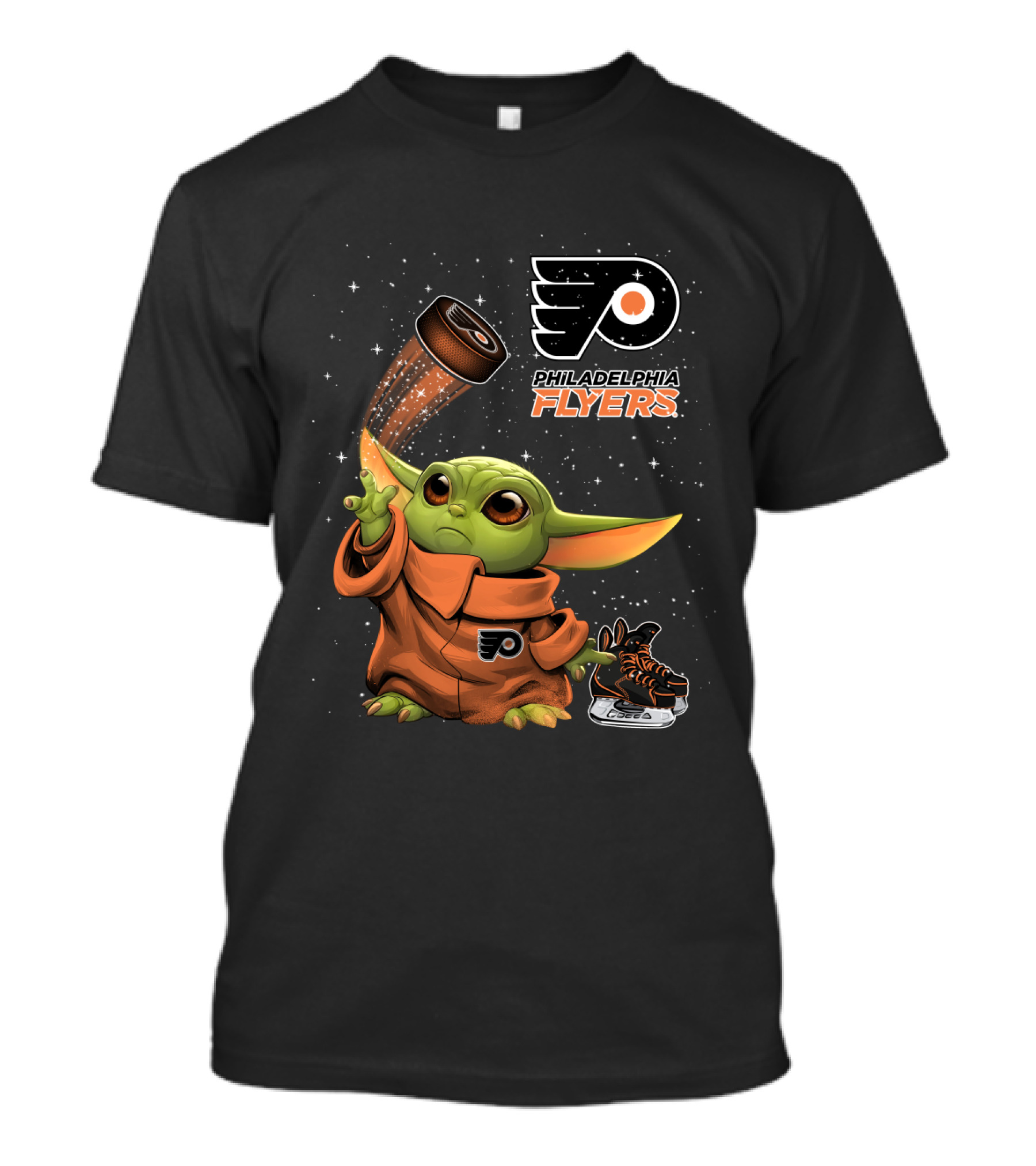 Philadelphia Flyers Baby Yoda Star Wars Hockey Fan T-Shirt