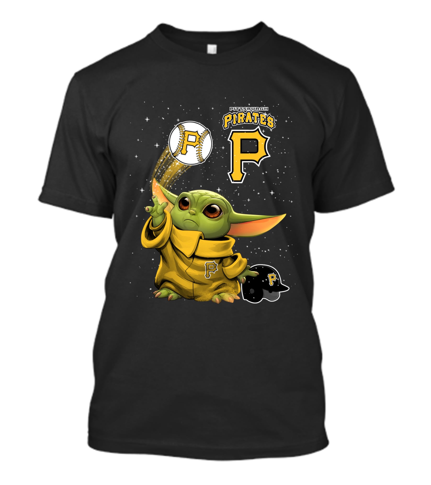 Pittsburgh Pirates Baseball And Adorable Green Character In Yellow Outfit T-Shirt