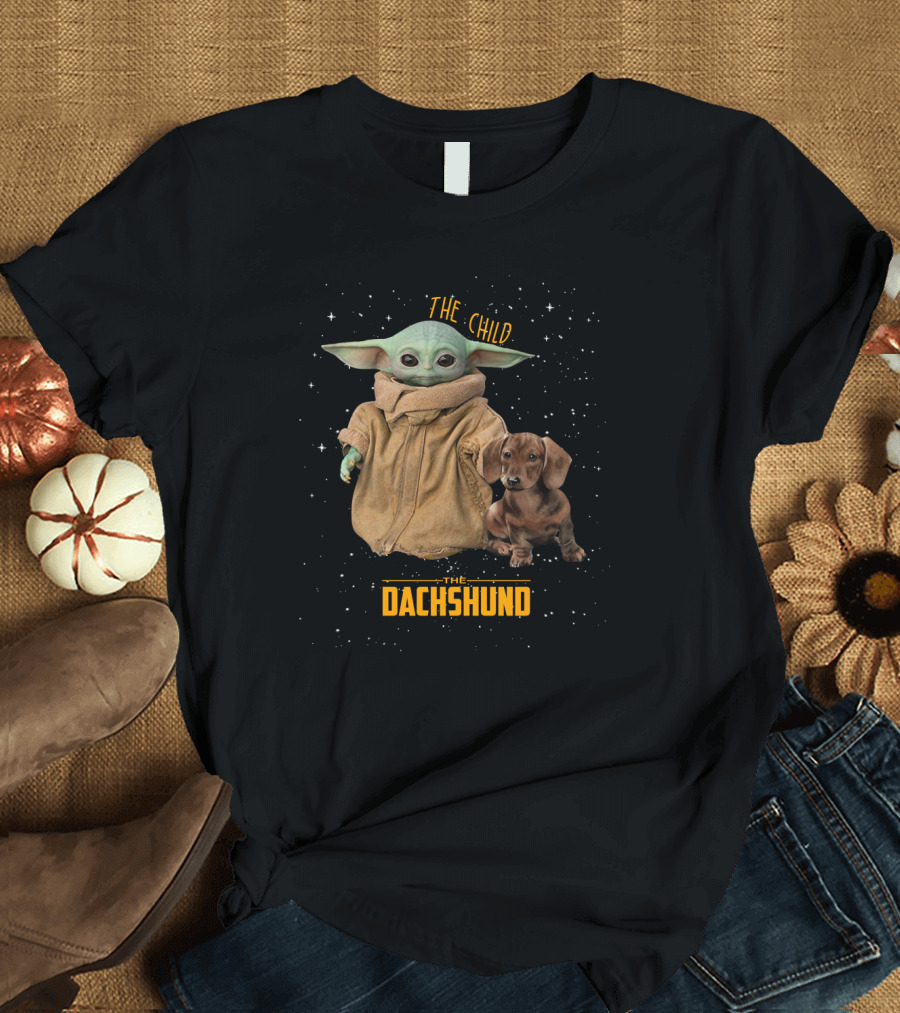The Child Baby Yoda With The Dachshund T-Shirt