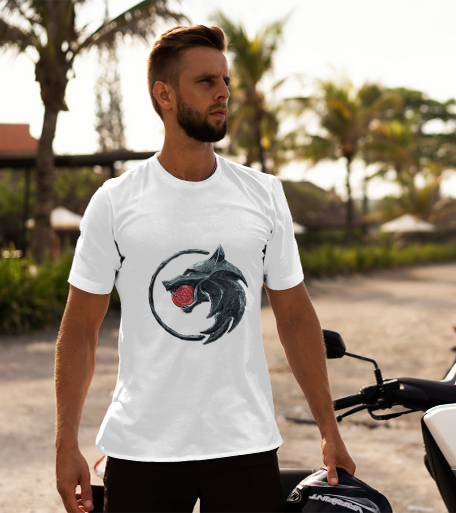 The Witcher Wolf Medallion With Red Circle Symbol T-Shirt