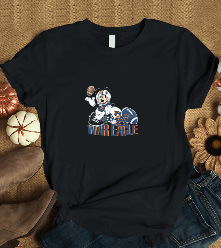 Auburn War Eagle Mickey Football Auburn Tigers T-Shirt
