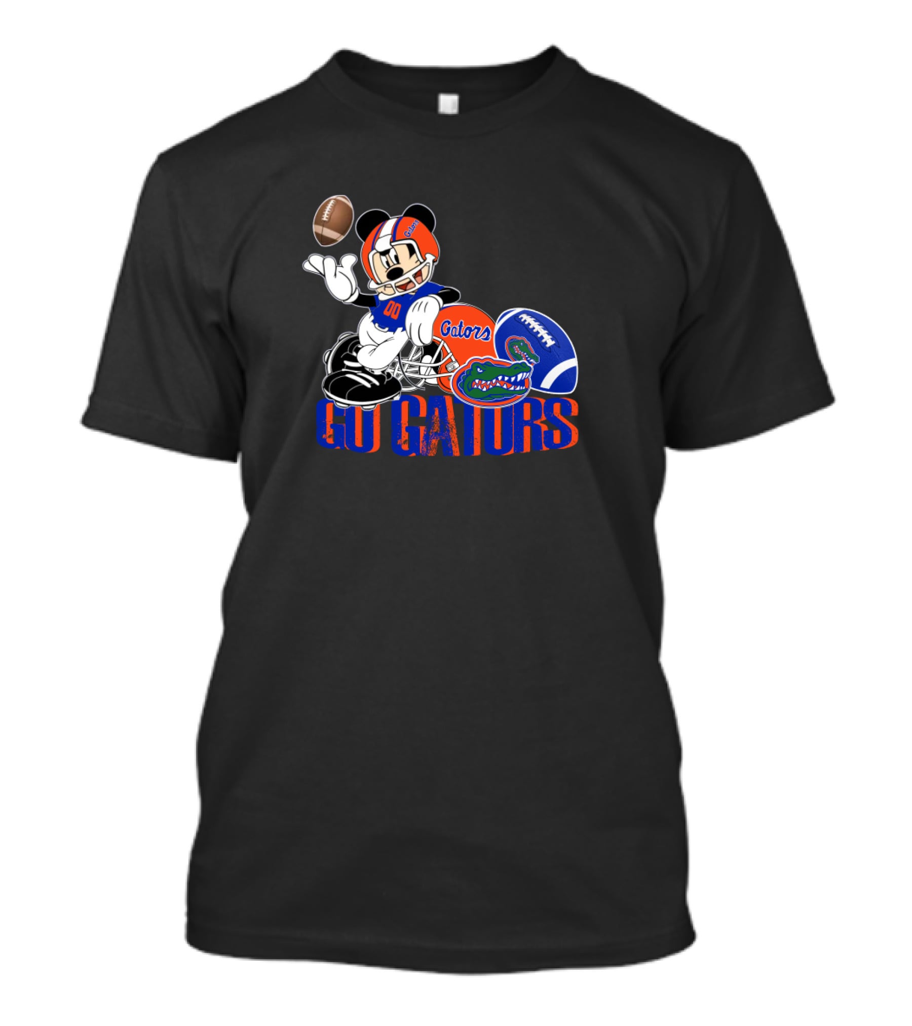 Florida Gators Football Mickey Mouse Go Gators 00 Helmets And Football T-Shirt