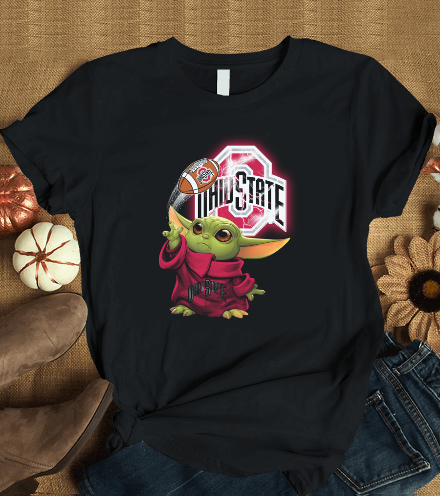Baby Yoda Ohio State Football Fan Art Chtnca9019 T-Shirt