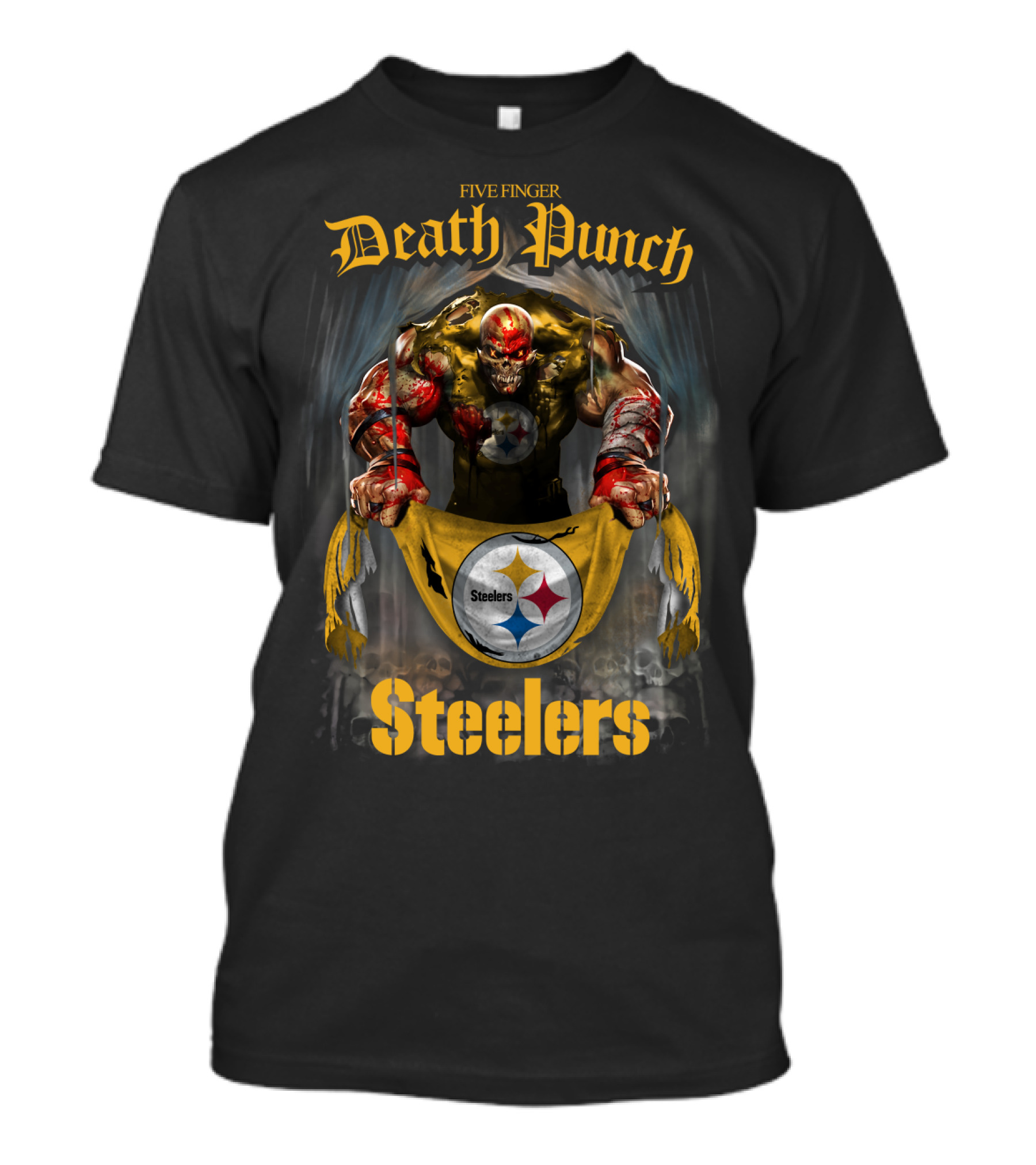 Five Finger Death Punch Steelers Pittsburgh FFDP2802 T-Shirt