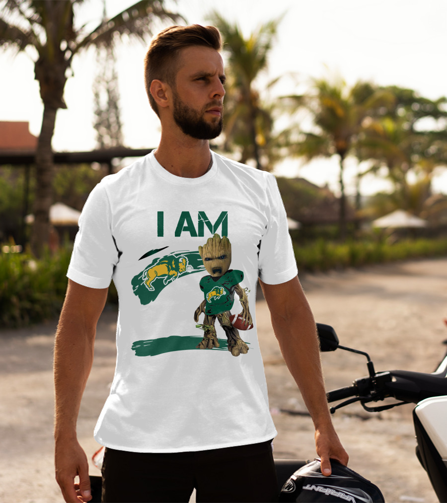 I AM Bison Football Baby Groot T-Shirt