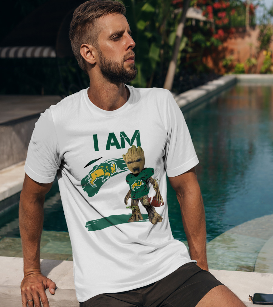 I AM Bison Football Baby Groot T-Shirt