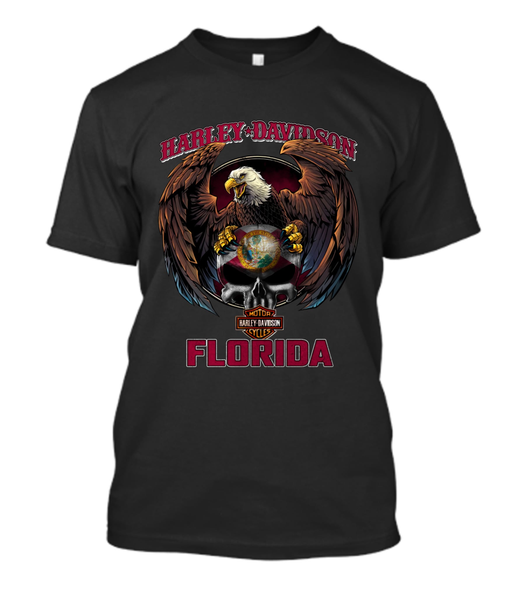 Harley Davidson Florida Eagle Motor Cycles T-Shirt