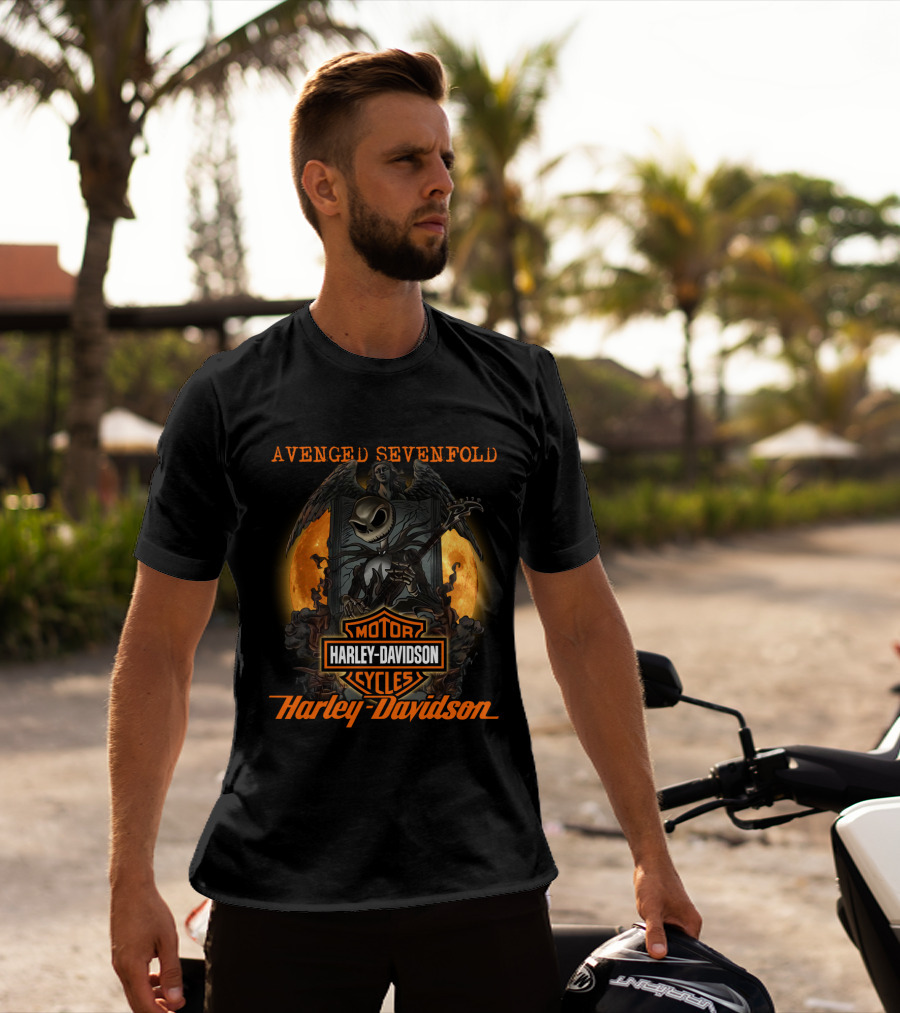 Avenged Sevenfold Harley Davidson Motor Cycles T-Shirt