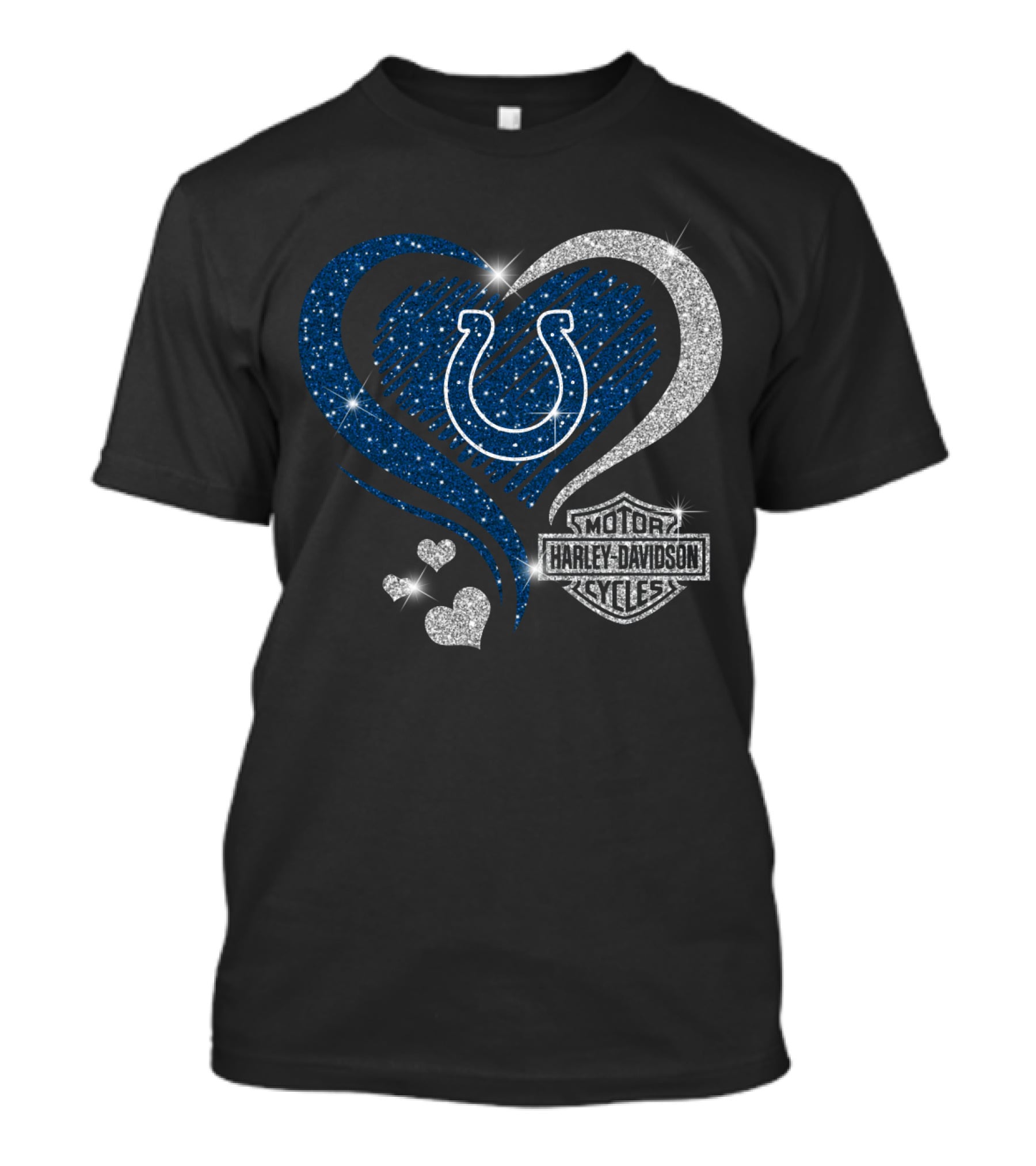 Harley Davidson Heart Indianapolis Colts T-Shirt
