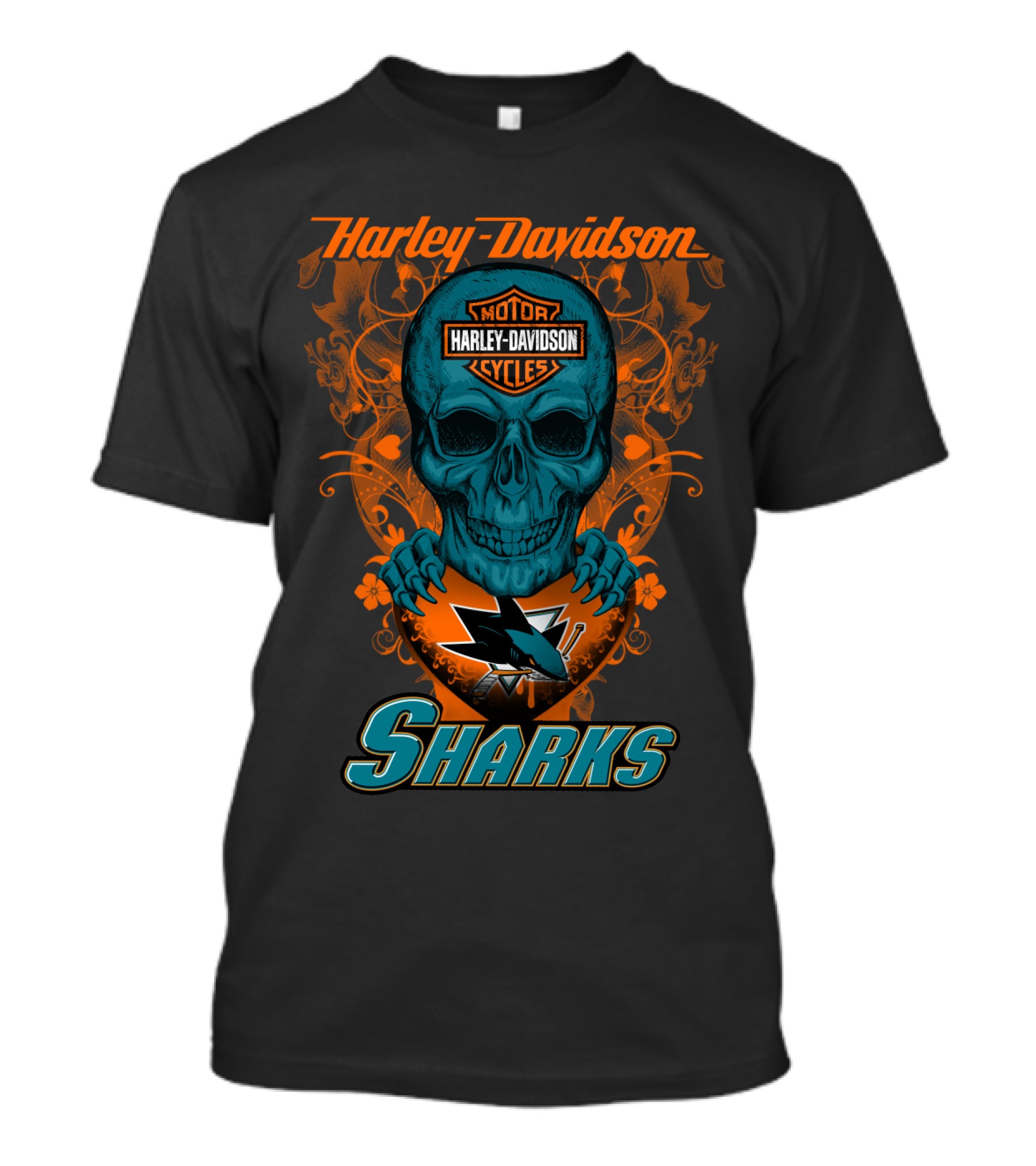 Harley Davidson Motorcycles San Jose Sharks Nhl T-Shirt