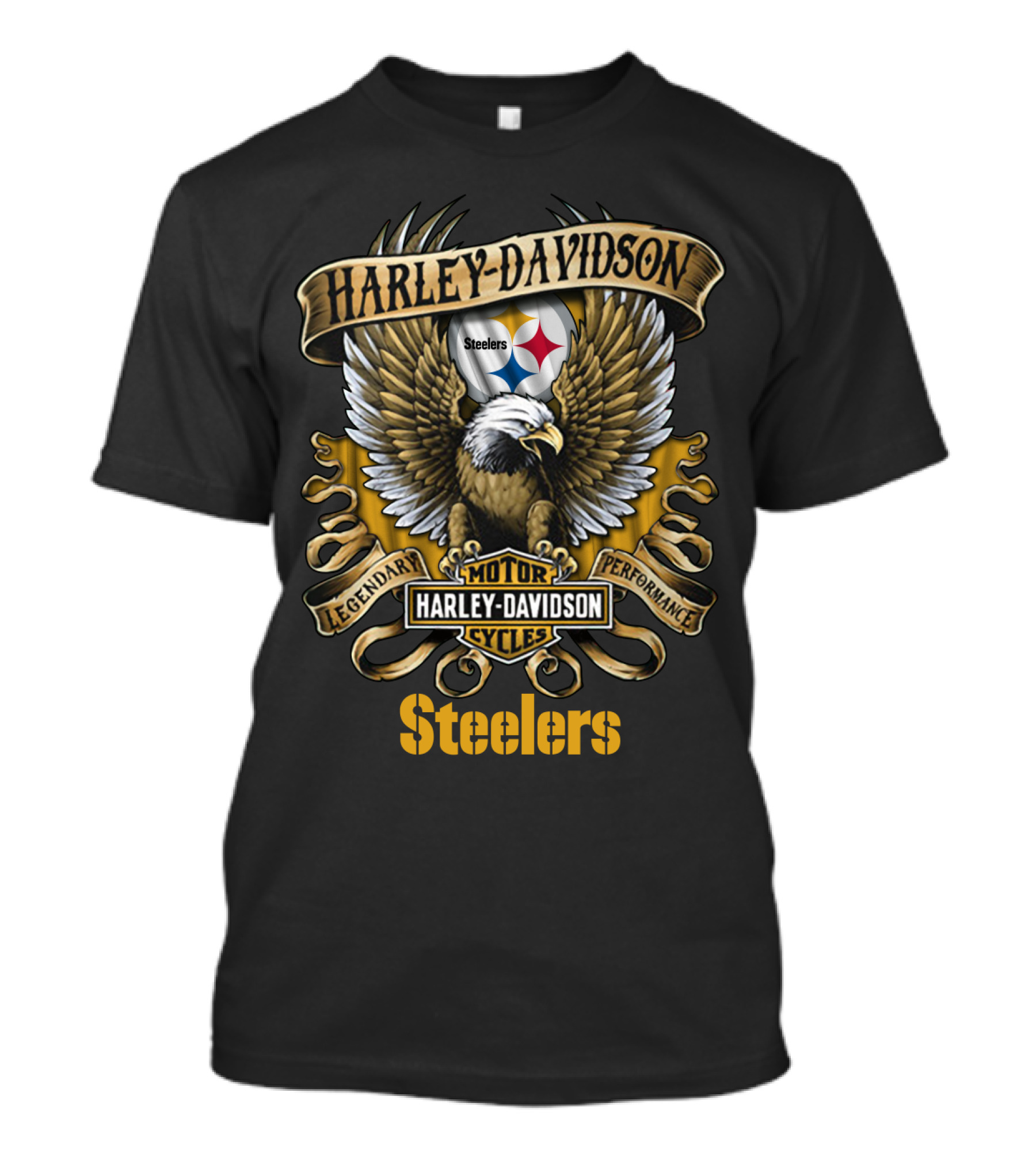 Harley Davidson Legendary Motor Cycles Steelers T-Shirt