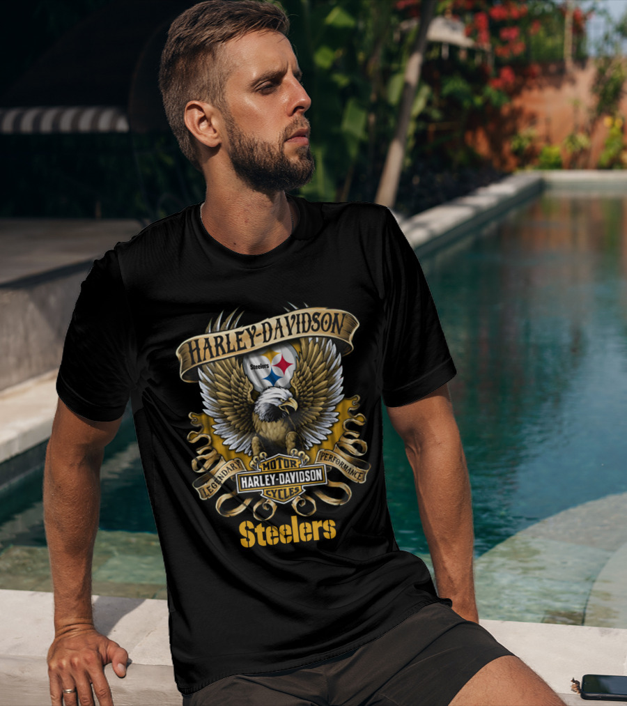 Harley Davidson Legendary Motor Cycles Steelers T-Shirt