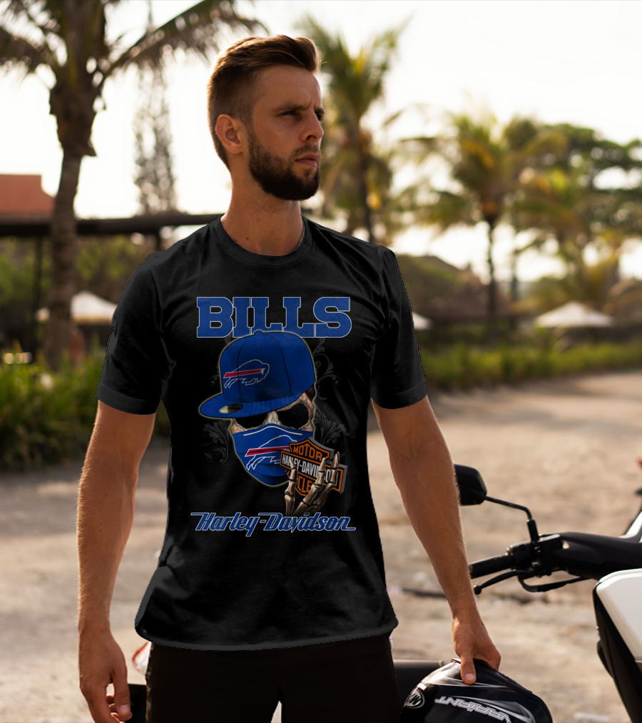 Bills Harley Davidson Nfl Buffalo Bills Harley Davidson Motorcycles T-Shirt