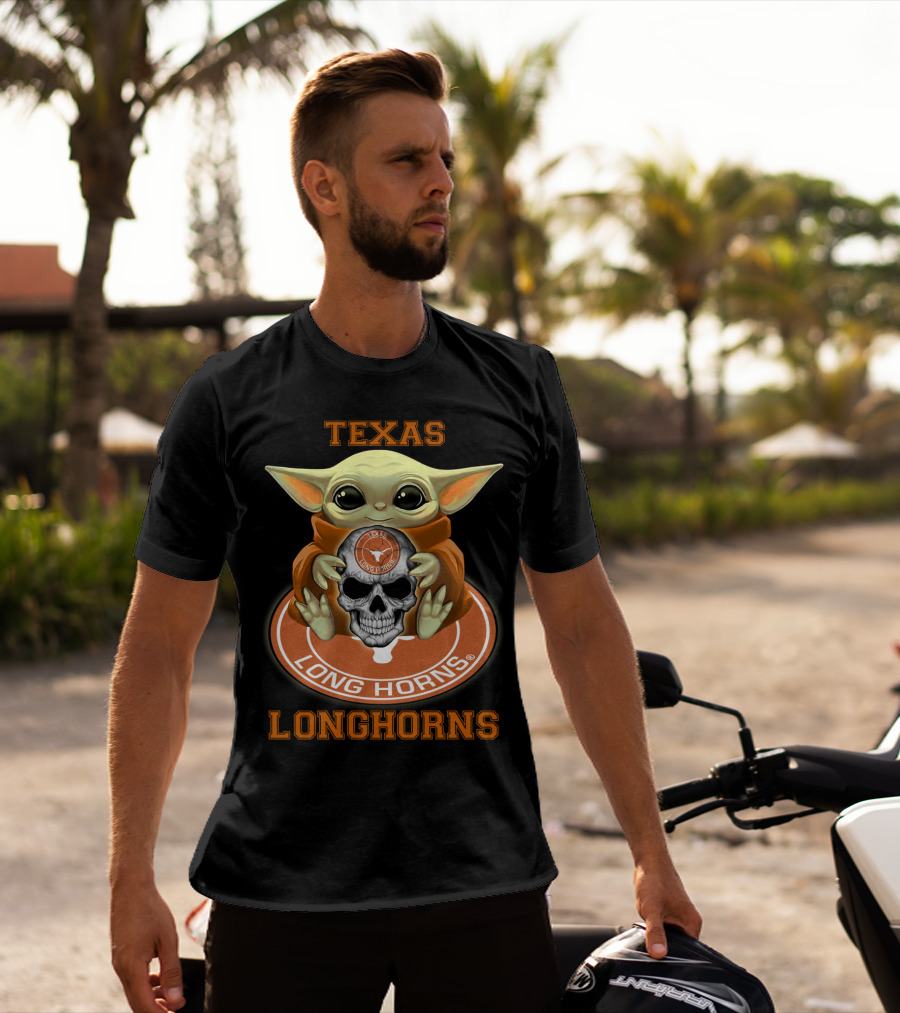Texas Longhorns Baby Creature With Skull And Orange T-Shirt