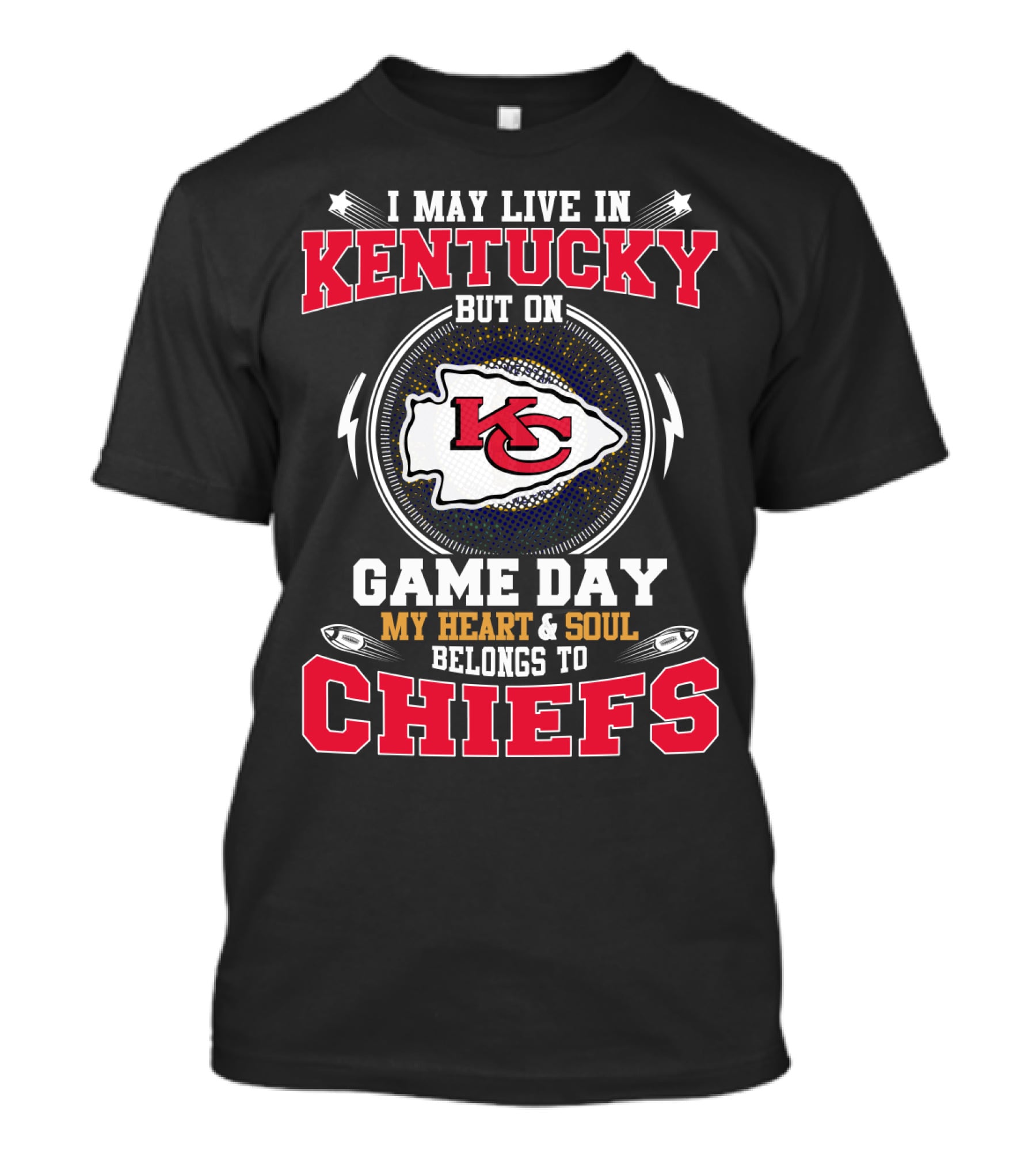 Kentucky Game Day Heart Soul Belongs To Chiefs T-Shirt