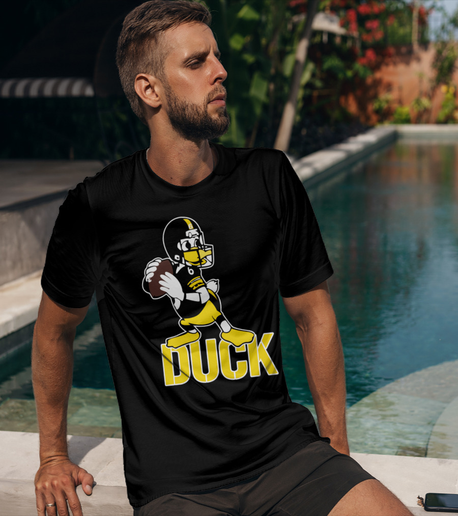 Pittsburgh Football Duck Hodges Quarterback Cartoon T-Shirt