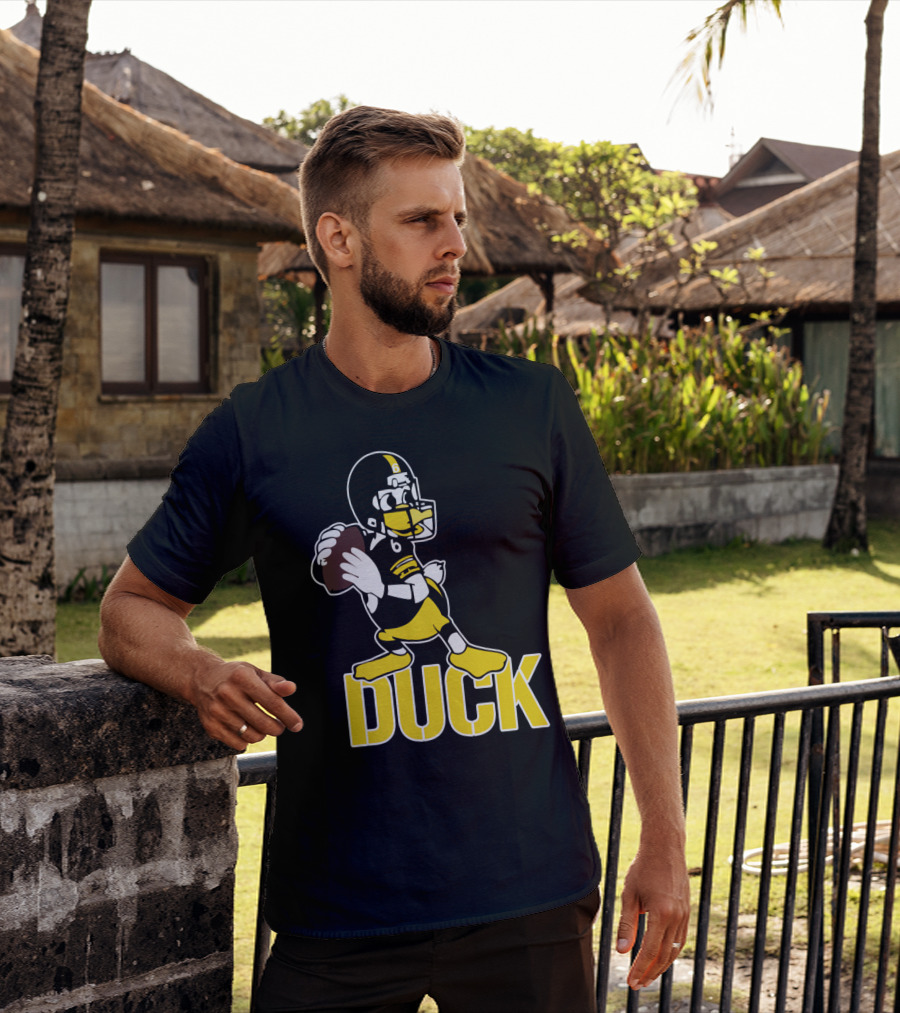 Pittsburgh Football Duck Hodges Quarterback Cartoon T-Shirt