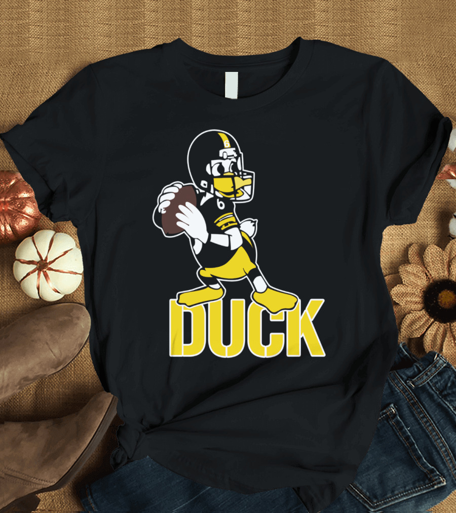 Pittsburgh Football Duck Hodges Quarterback Cartoon T-Shirt