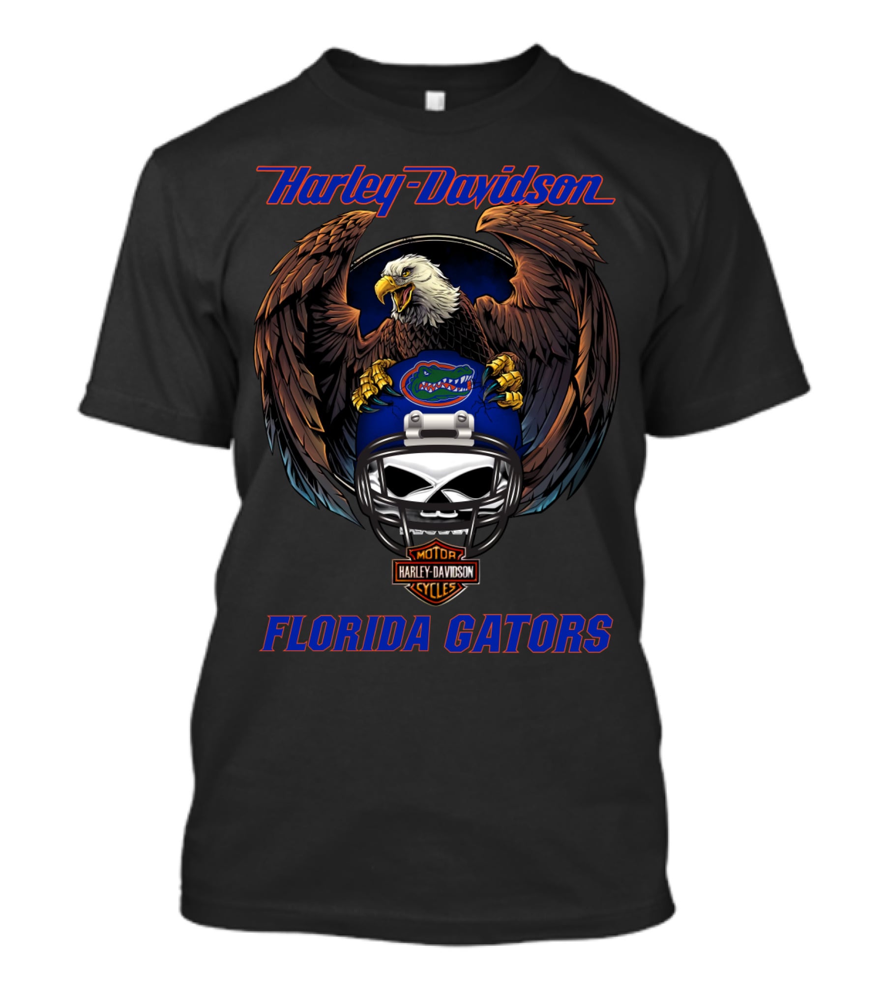 Harley Davidson Florida Gators Eagle Motorcycles T-Shirt