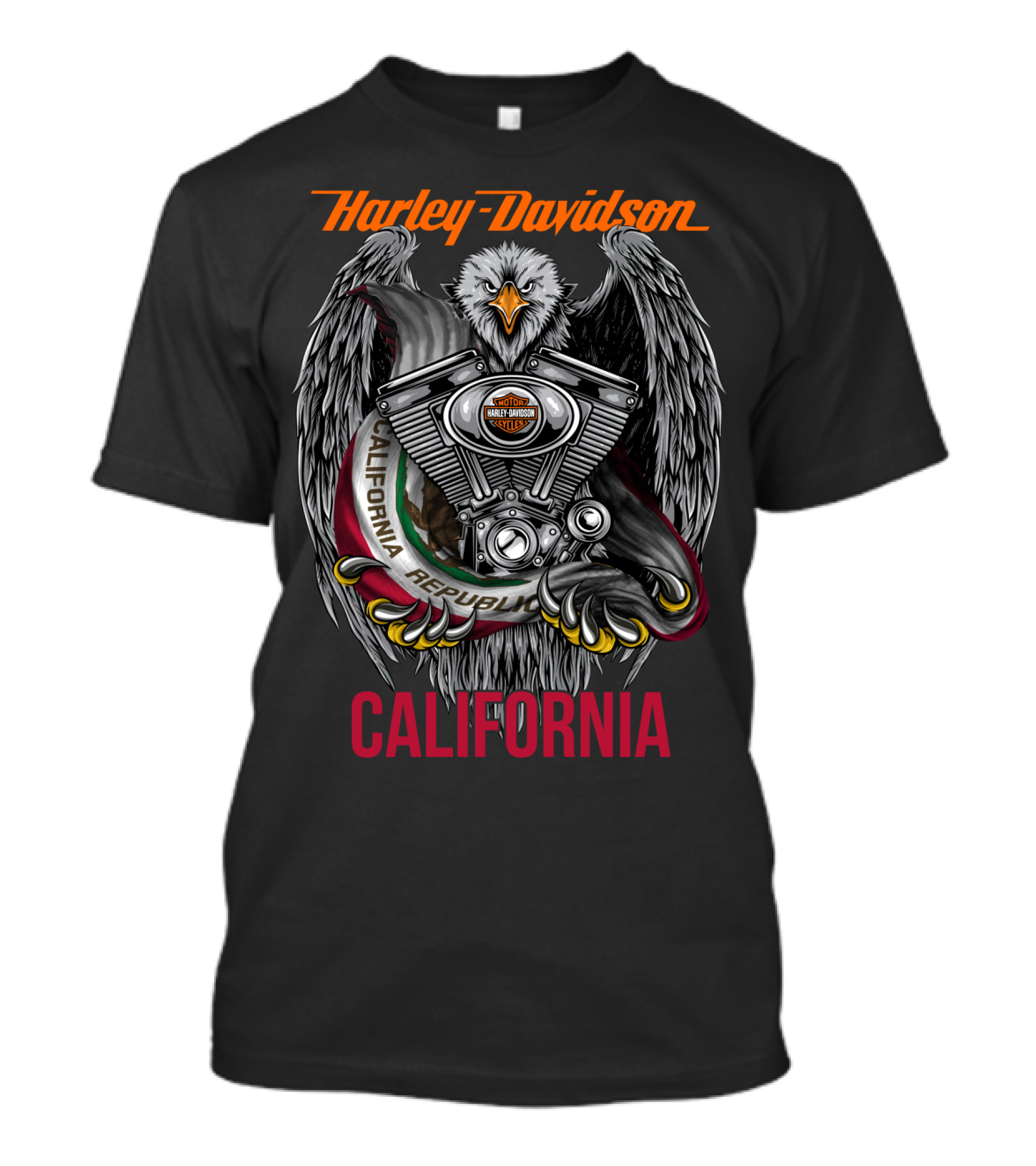 Harley Davidson Eagle California Republic T-Shirt