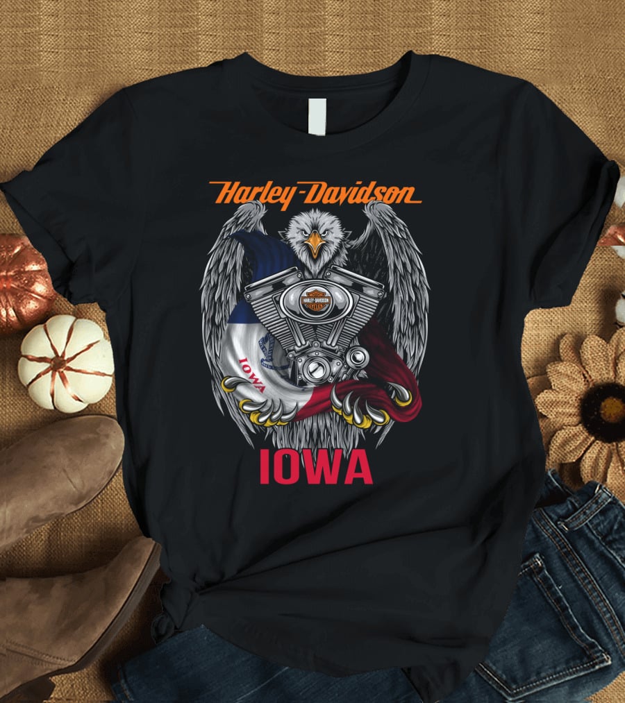 Harley Davidson Iowa Eagle Engine T-Shirt