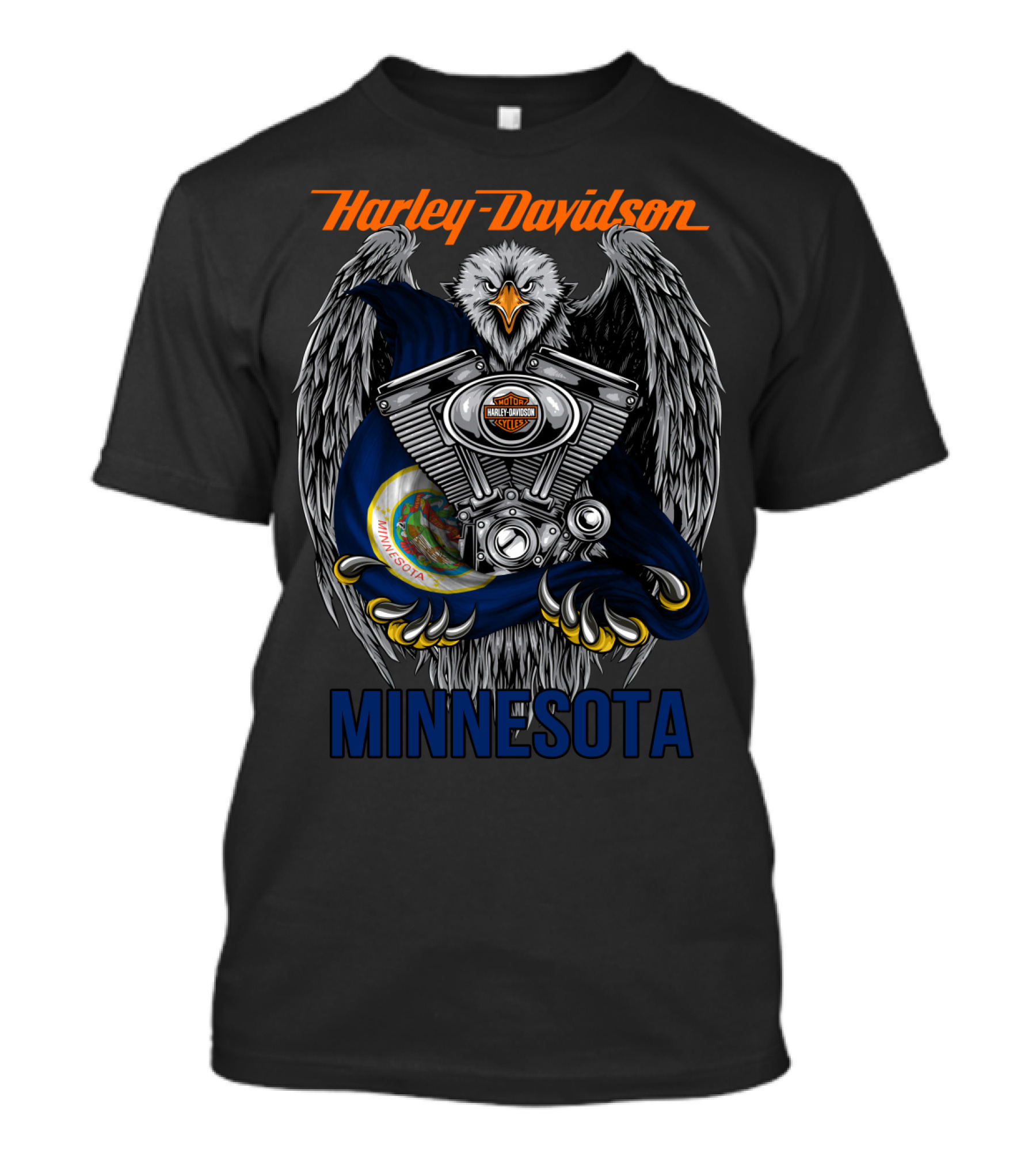 Harley Davidson Eagle Engine Minnesota T-Shirt