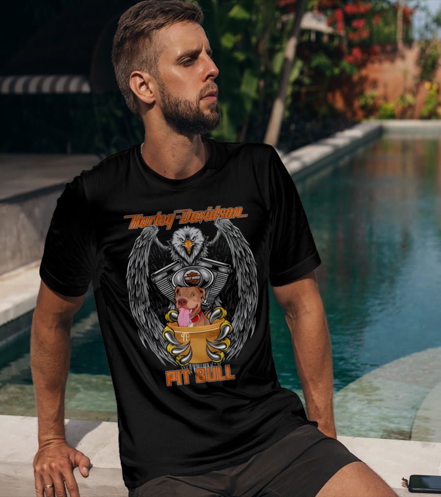 Harley Davidson Pit Bull Eagle T-Shirt