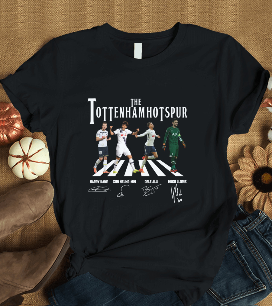 The Tottenham Hotspur Harry Kane Son Heung-Min Dele Alli Hugo Lloris Abbey Road T-Shirt