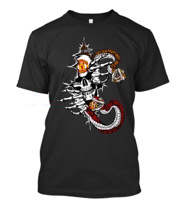 Manchester United Skull And Snake Design Tvla New Nha 107 Mu T-Shirt