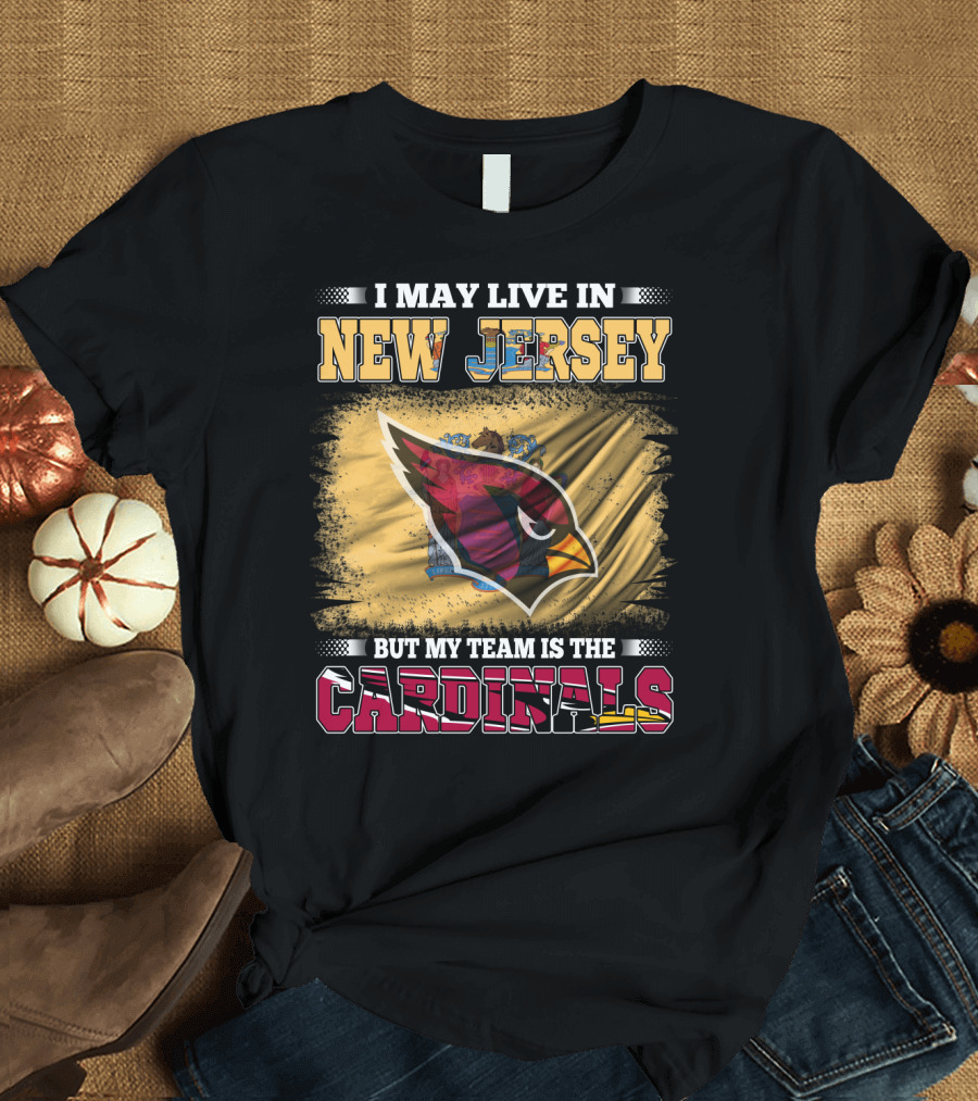New Jersey Fan Loyalty to Cardinals Team Emblem T-Shirt
