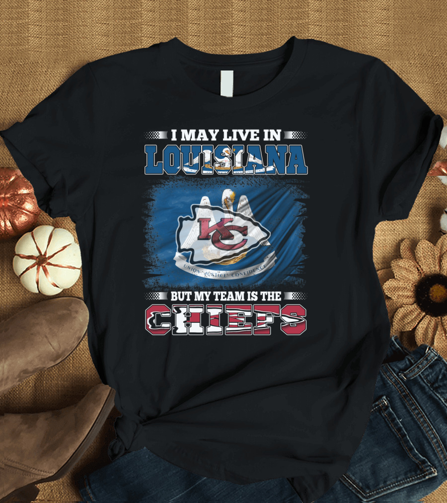 Louisiana Pride with Chiefs Allegiance Flag T-Shirt