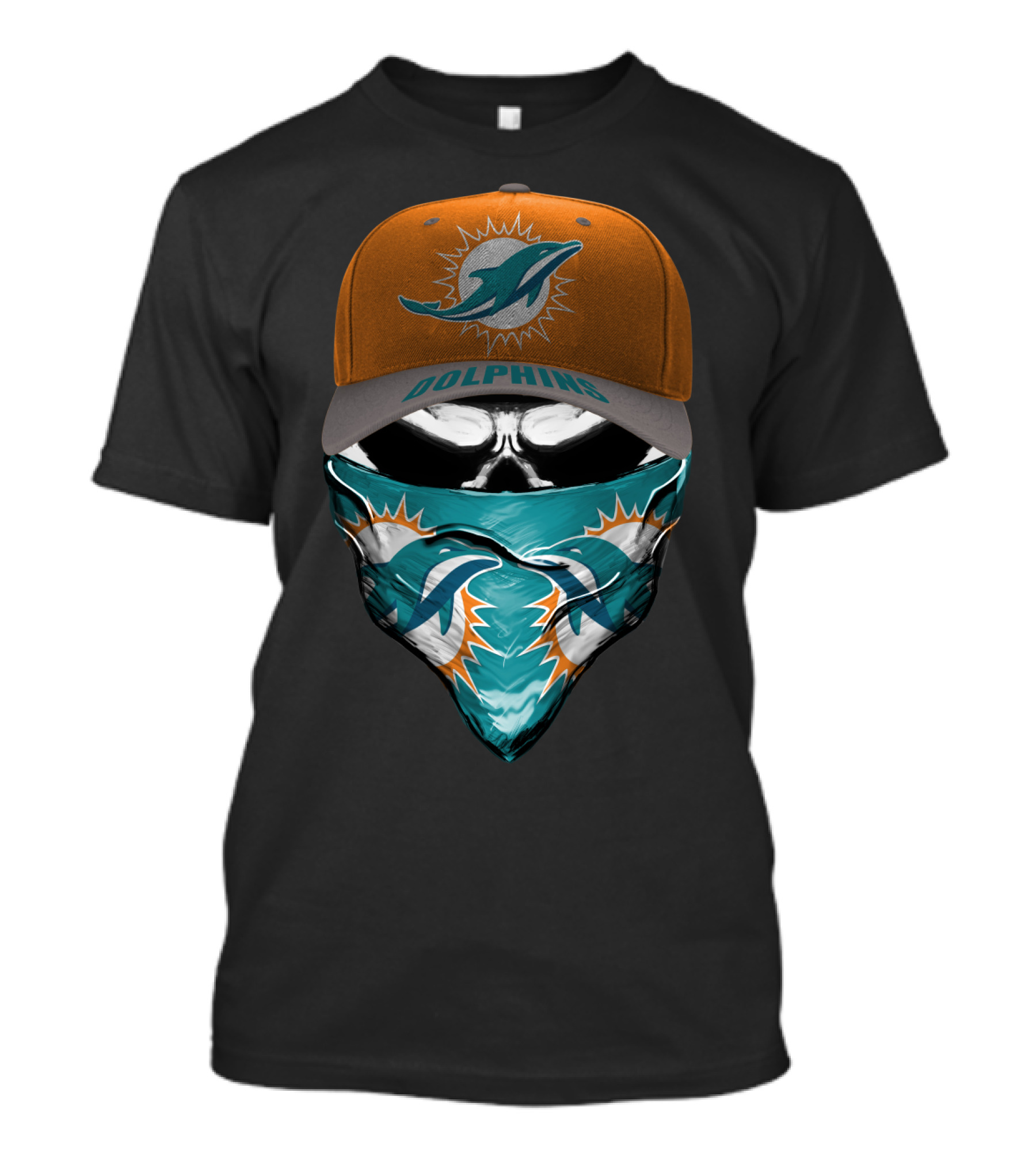 Miami Dolphins Logo Cap And Bandana Set T-Shirt
