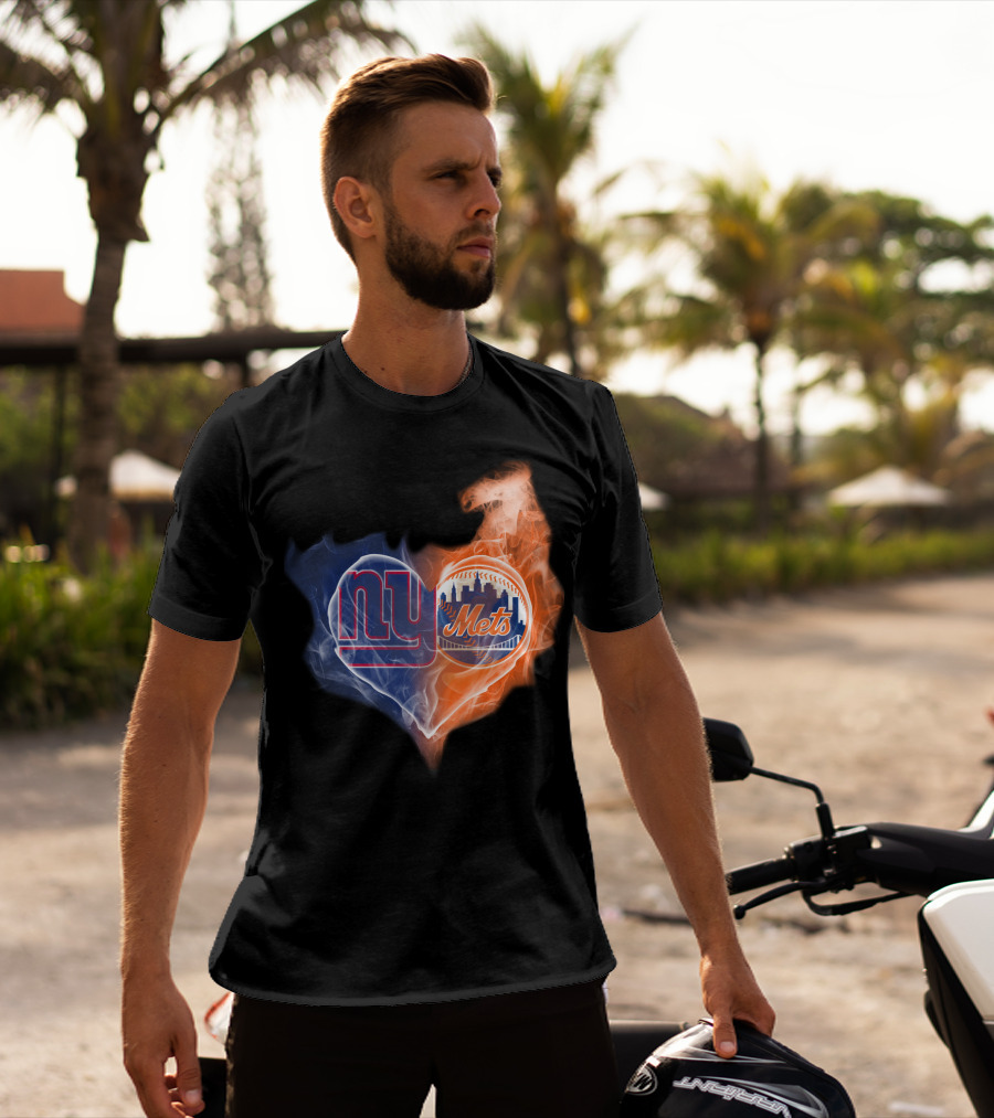 New York Giants Mets Heart T-Shirt