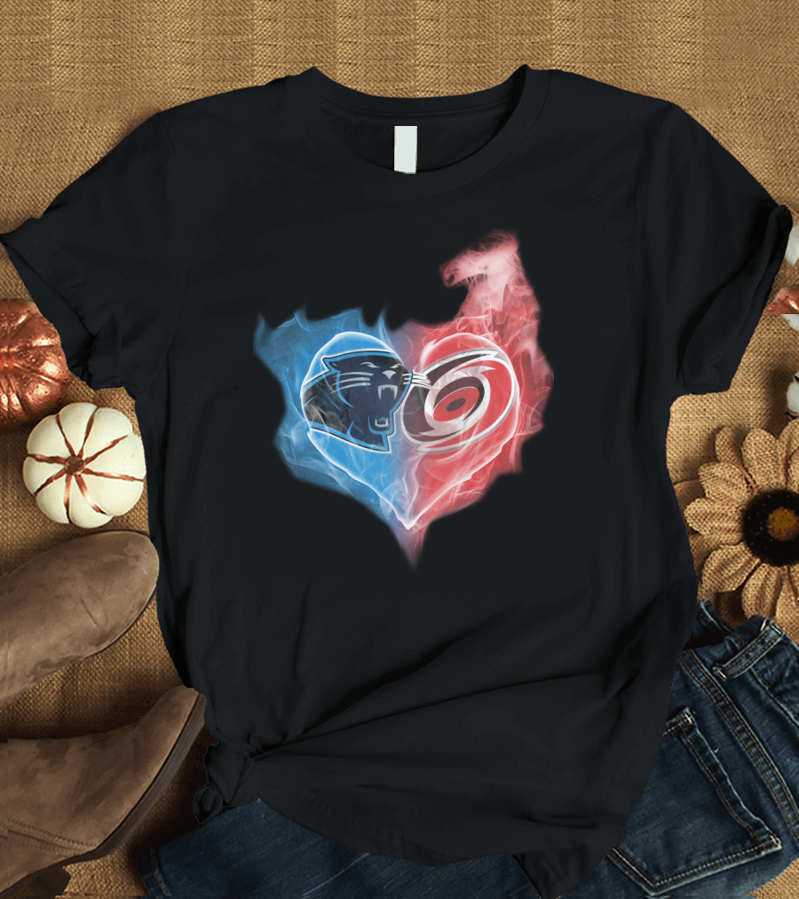 Panthers Hurricanes Heart Blend T-Shirt