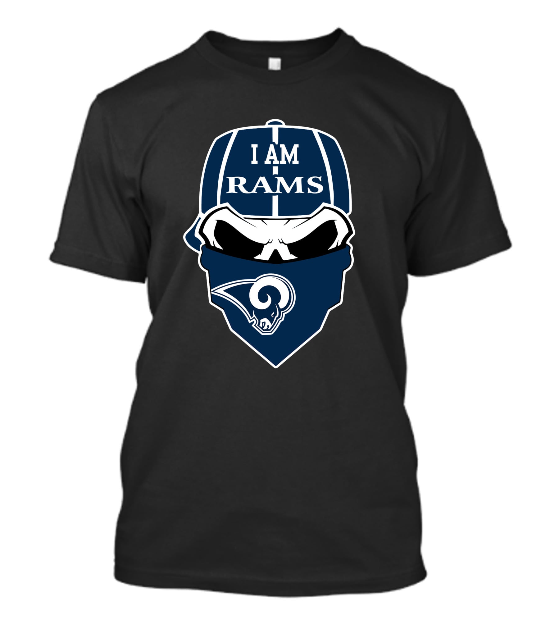 I Am Rams Los Angeles Rams Skull T-Shirt