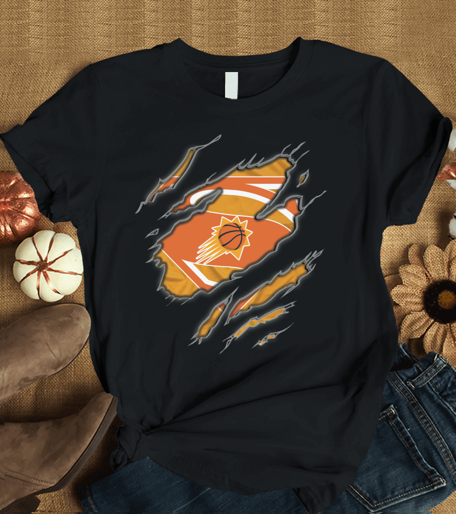 Phoenix Suns Basketball Logo Superman Torn T-Shirt