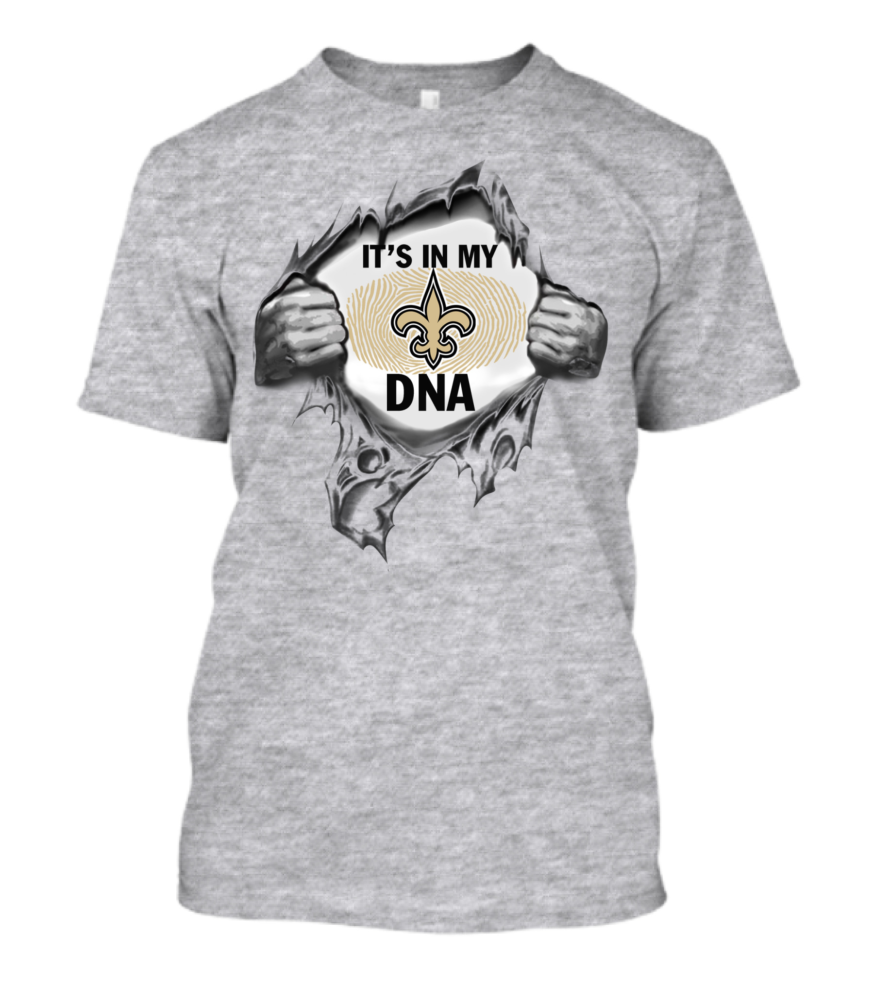 New Orleans Saints It's In My Dna Fleur-De-Lis Fingerprint T-Shirt