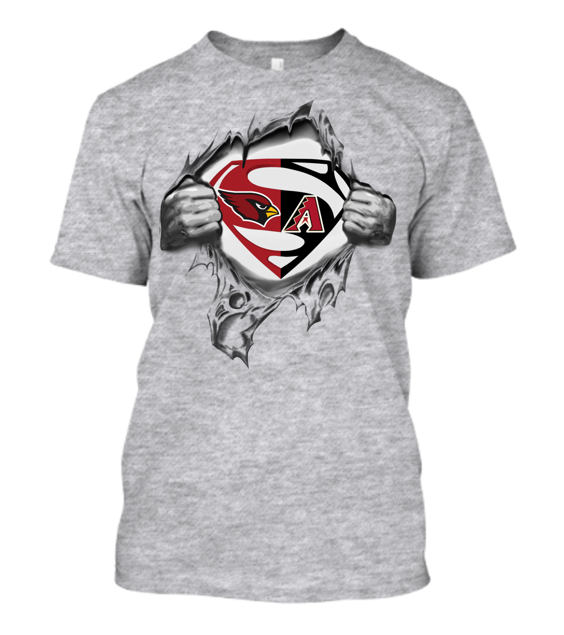 Arizona Cardinals Diamondbacks Superman Logo Mashup T-Shirt