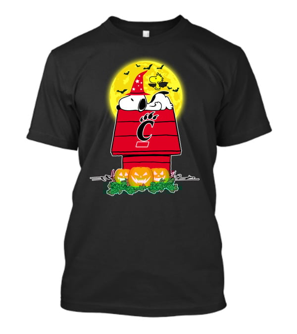 Cincinnati Bearcats Snoopy Woodstock Pumpkin Halloween T-Shirt