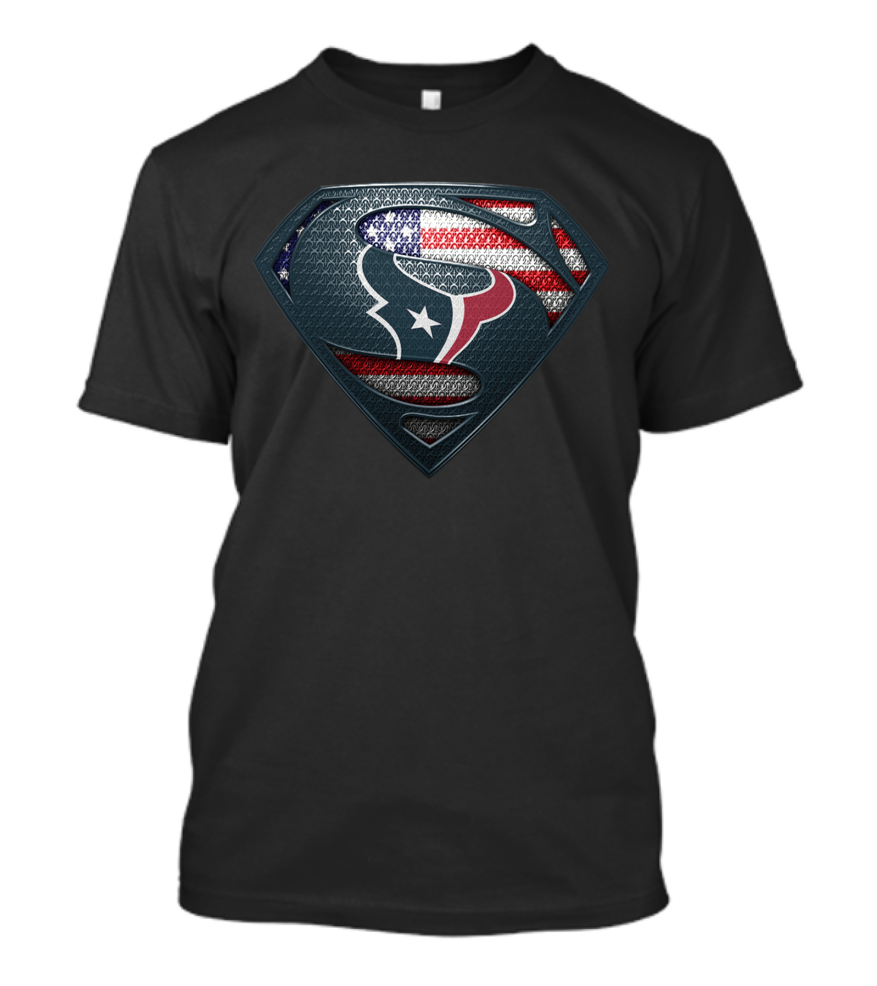 Houston Texans Superman American Flag T-Shirt