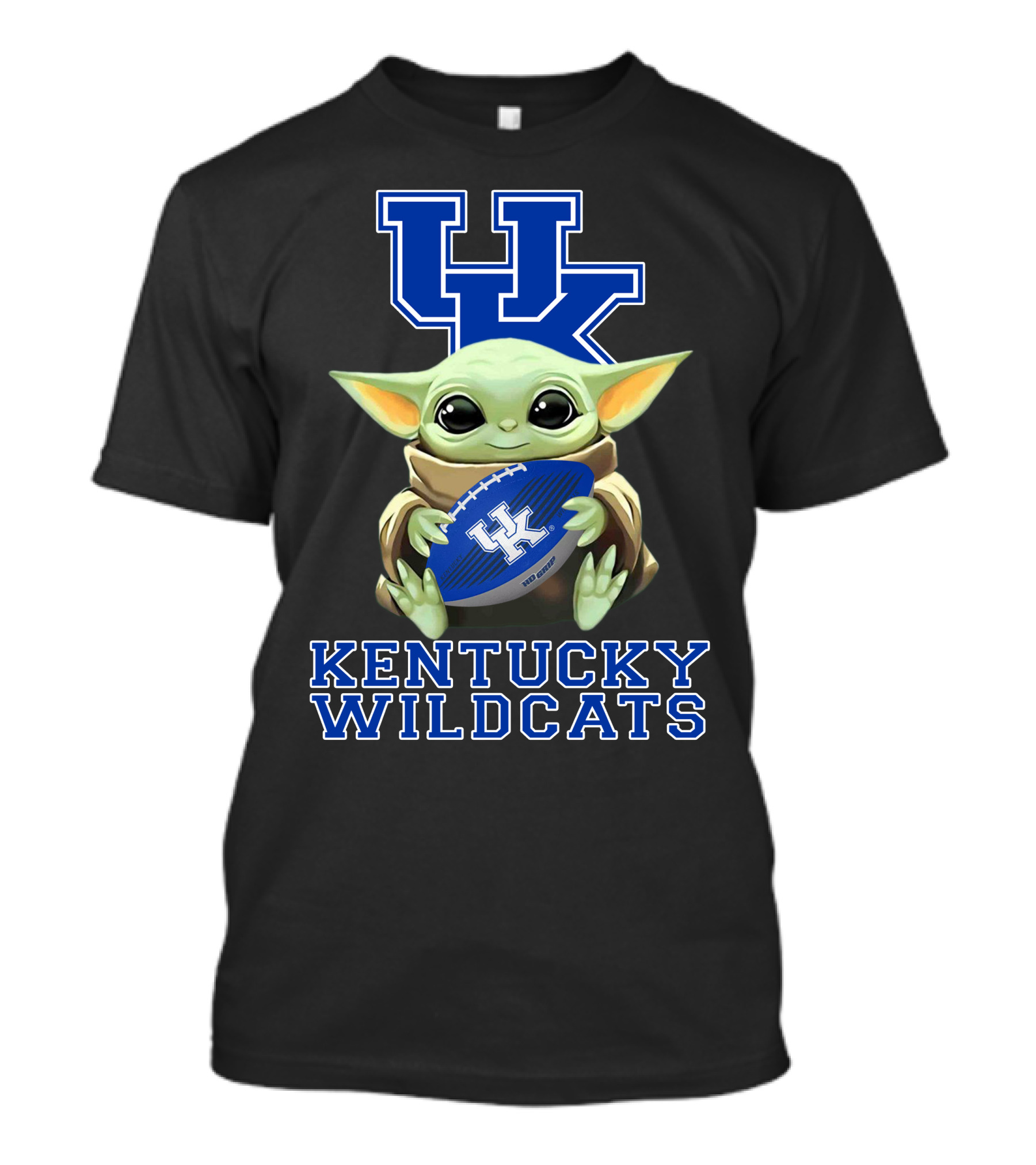Kentucky Wildcats Baby Yoda Football Fan T-Shirt