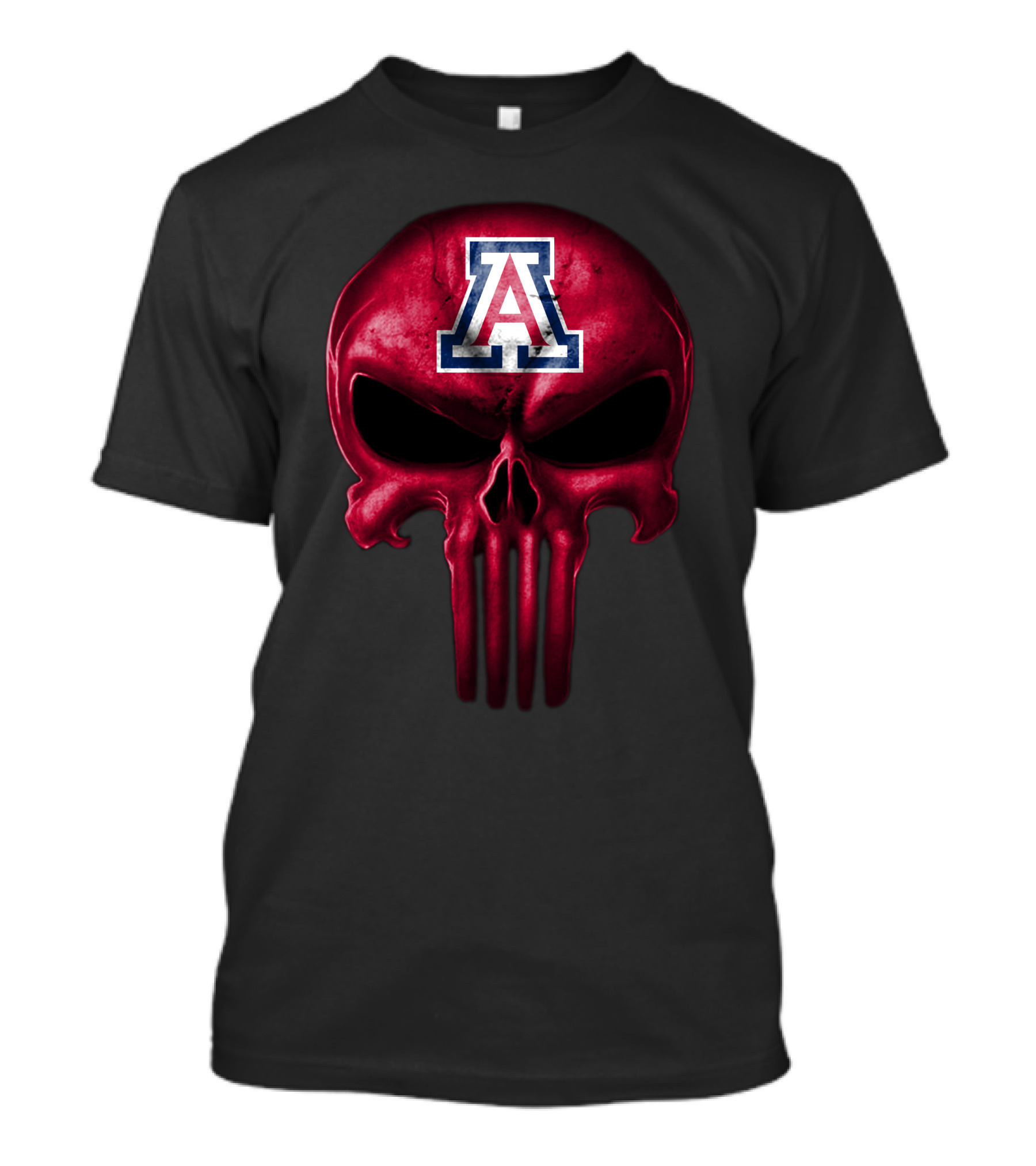 Arizona Wildcats Punisher Skull T-Shirt
