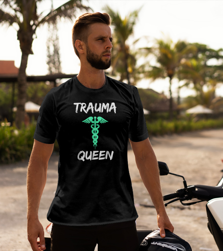 Trauma Queen Emergency Nurse Caduceus T-Shirt