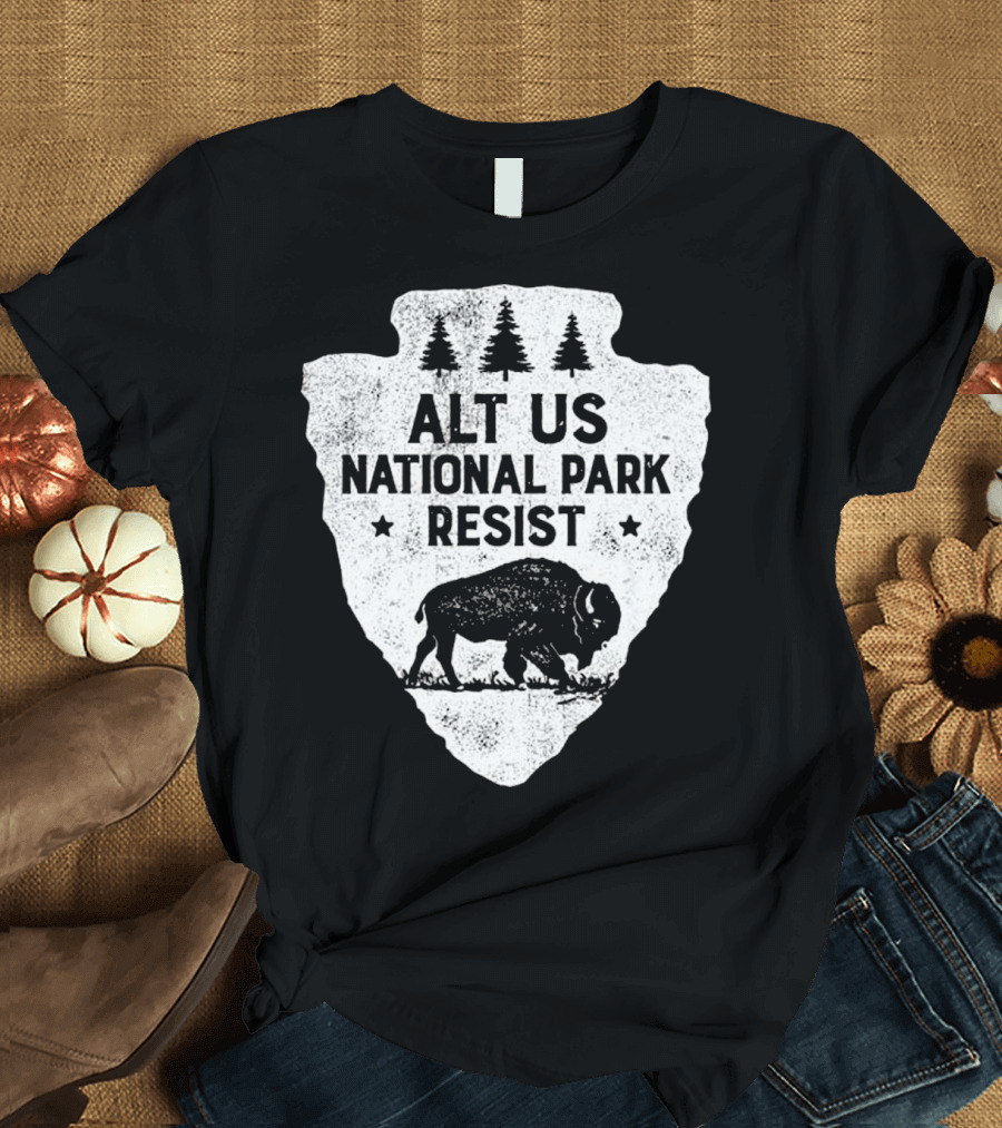 ALT US National Park Resist Bison Arrowhead Emblem T-Shirt