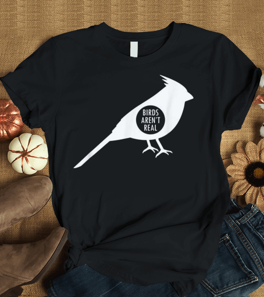 Birds Aren't Real White Bird T-Shirt