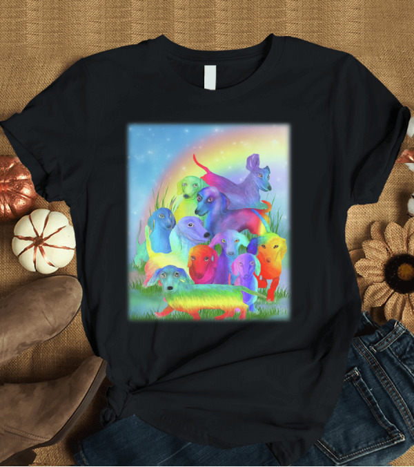 T-Shirt: Dachshund Rainbow Fantasy Pack T-Shirt Dachshund Rainbow Fantasy Pack T-Shirt