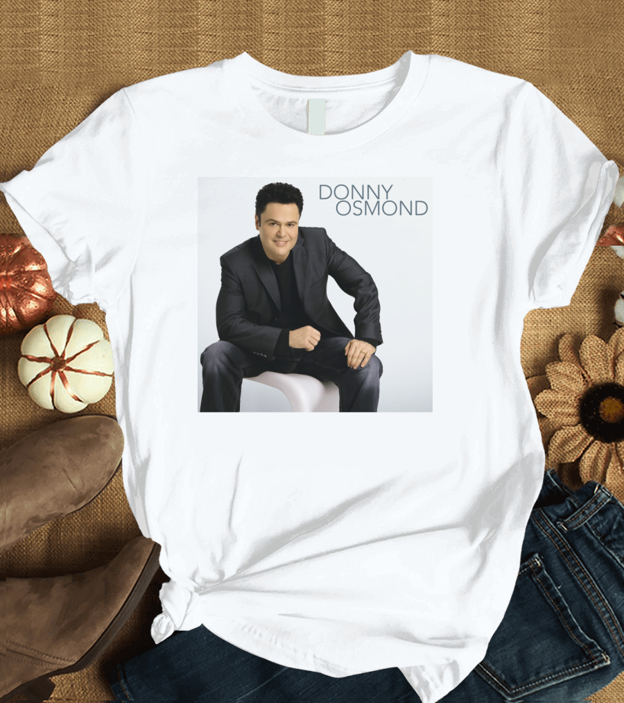 DONNY OSMOND Sitting in Black Suit T-Shirt