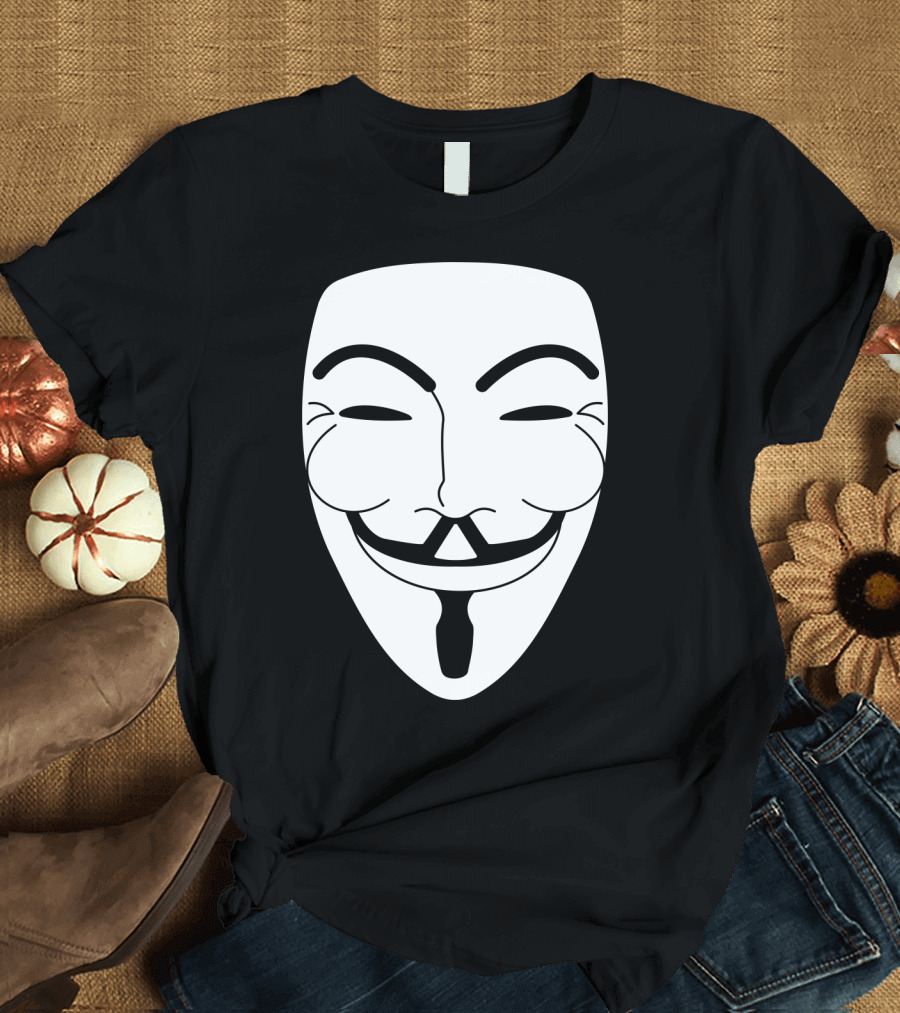 V for Vendetta Guy Fawkes Mask Icon Anonymous T-Shirt